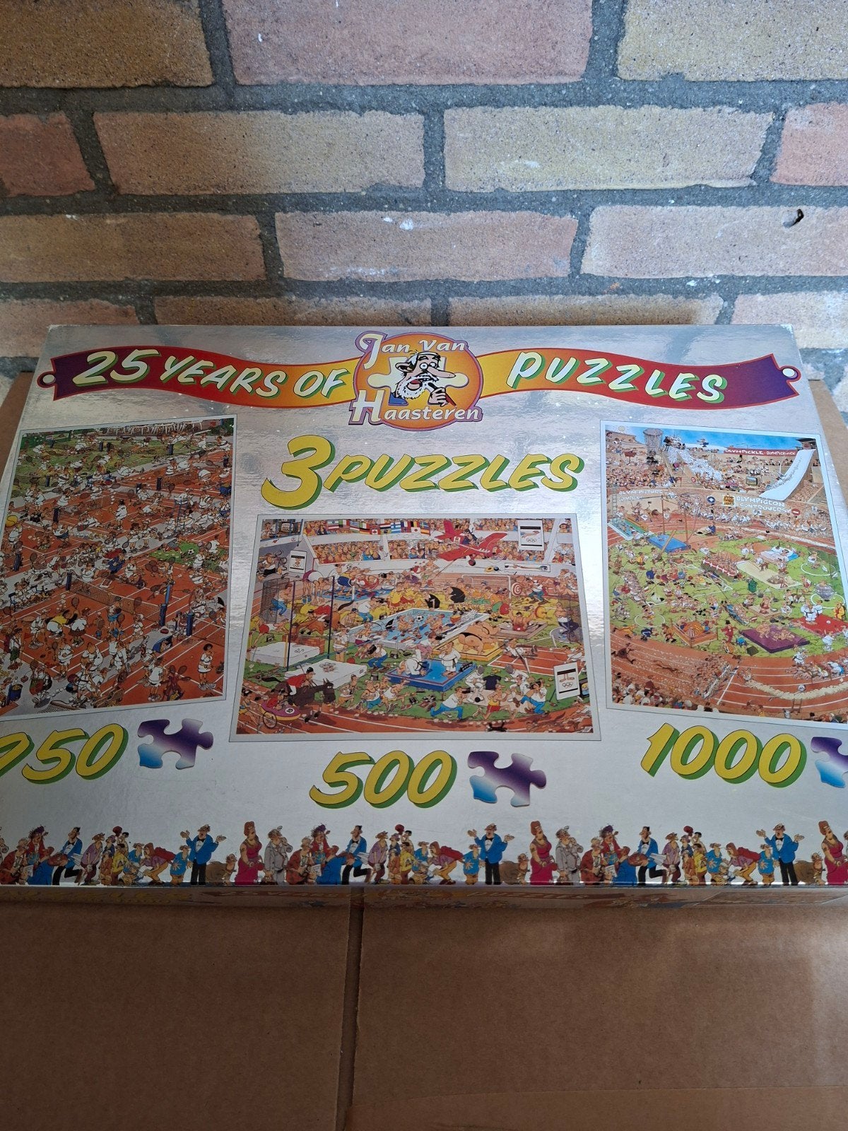 Jan van Haasteren 3 Puzzels in 1 doos, Ophalen, 500 t/m 1500 stukjes, Gebruikt, Legpuzzel
