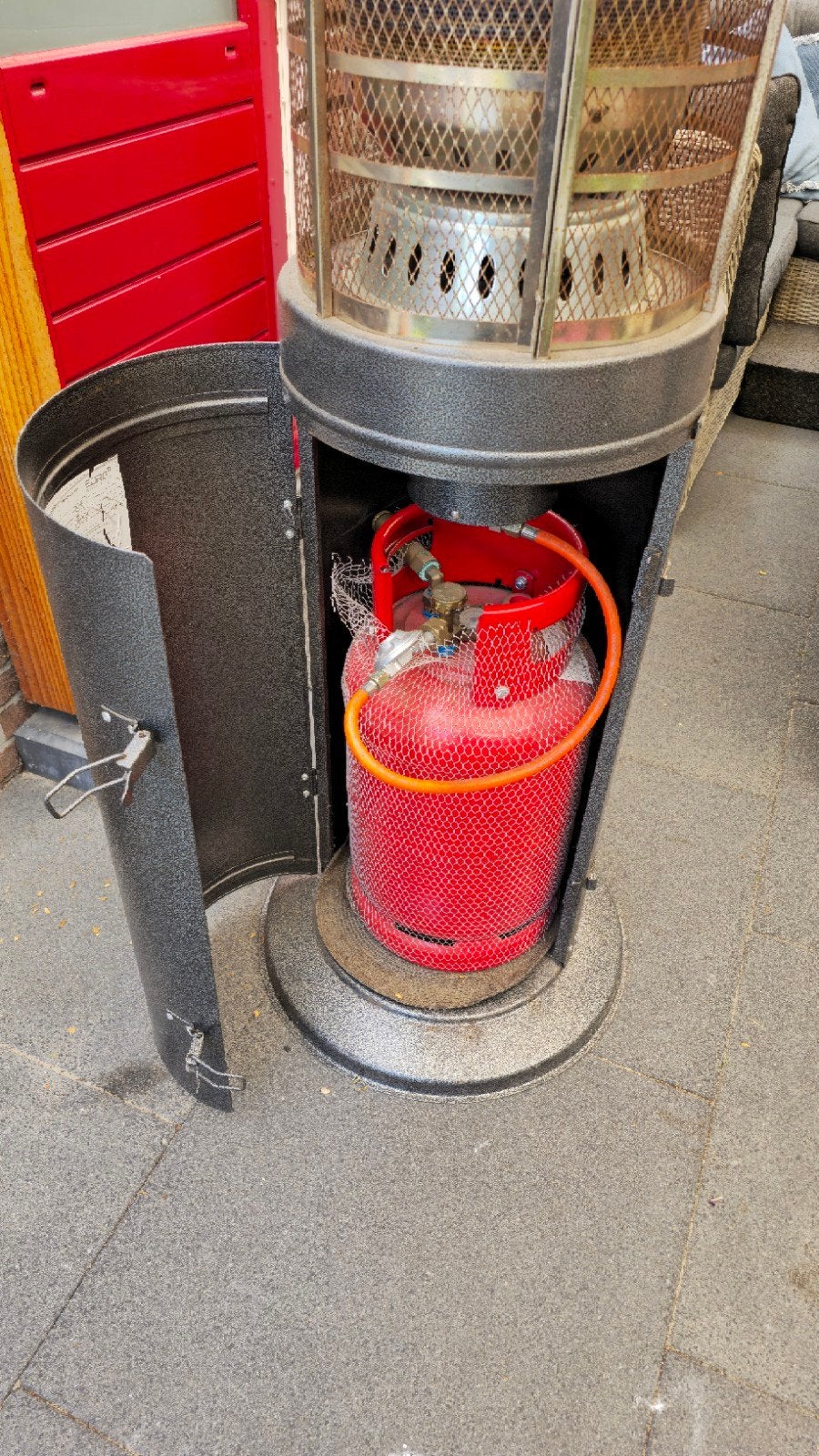 Eurom Area Lounge Heater Terrasverwarmer op gas, Tuin en Terras, Terrasverwarmers, Ophalen, Gebruikt, Gas, Vloer