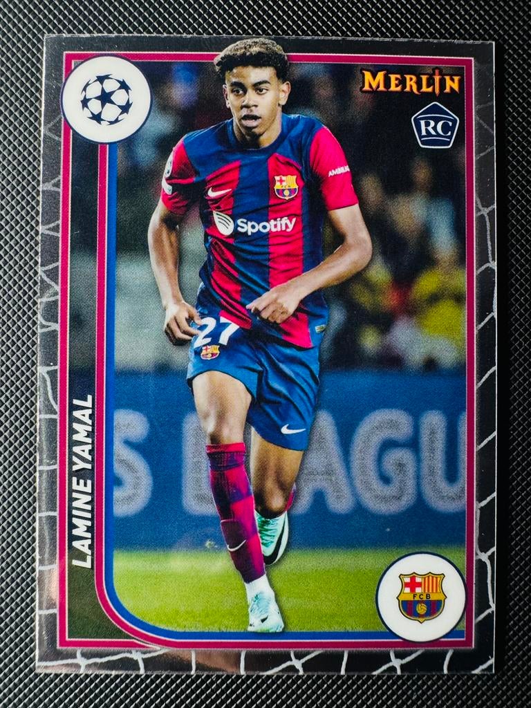 Lamine Yamal Merlin UEFA CL #27 RC FC Barcelona 2024, Ophalen of Verzenden, Zo goed als nieuw, Plaatje
