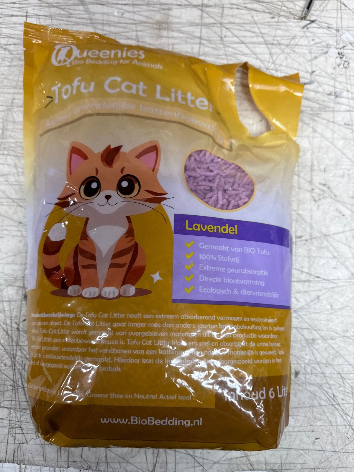 Queenies biobedding tofu katten litter 6l nieuw in doos, Nieuw, Ophalen of Verzenden, Nvt, Nvt