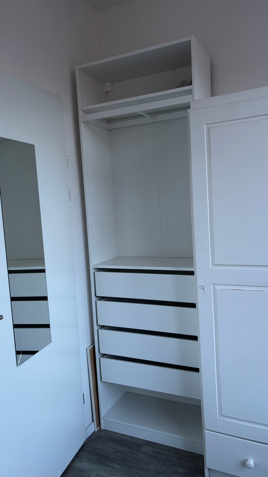 Pax kast, open inrichting met lades, Ophalen, 200 cm of meer, 50 tot 100 cm, Zo goed als nieuw