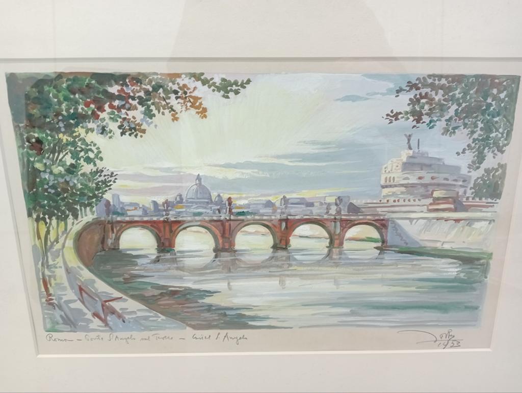 Aquarel Rome  gesigneerd, Ophalen of Verzenden