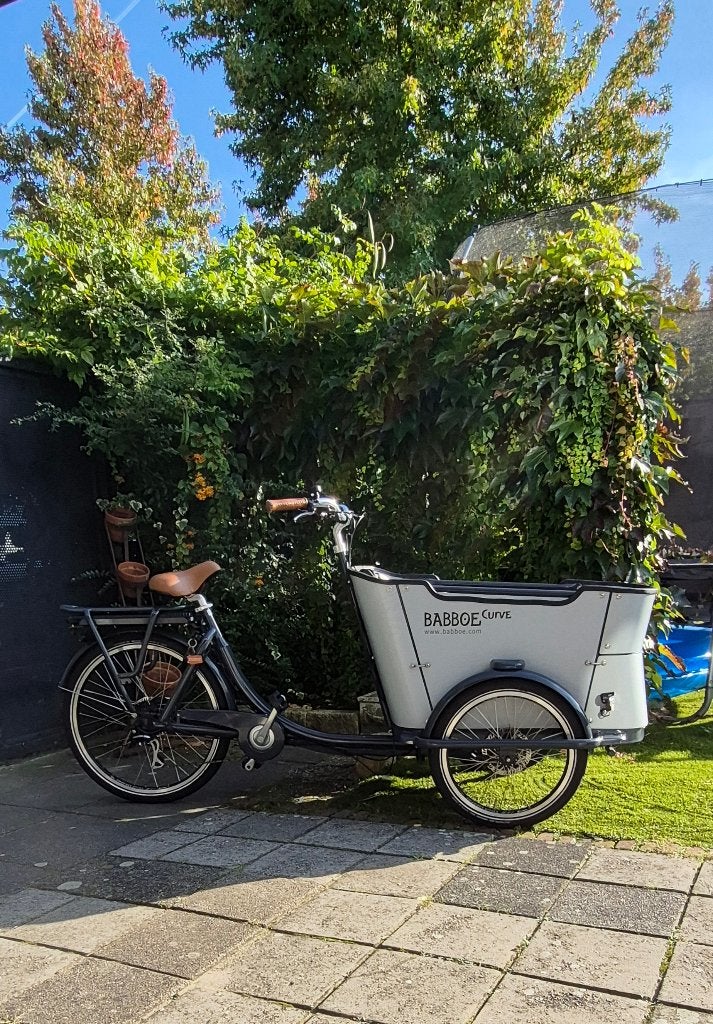 Babboe Curve E elektrische bakfiets met veel accessoires, 4 kinderen of meer, Elektrisch, Zo goed als nieuw, Schijfrem