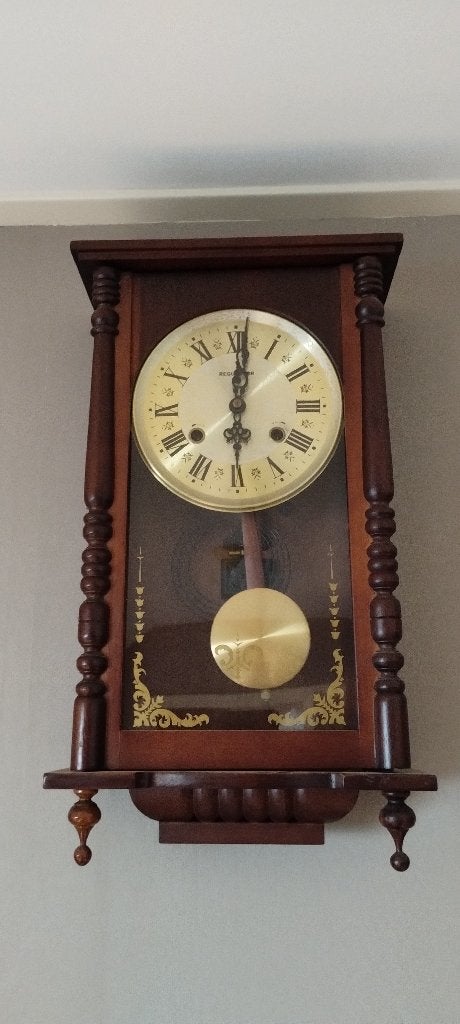 wandklok Regulator, Huis en Inrichting, Woonaccessoires | Klokken, Ophalen, Gebruikt, Analoog, Wandklok