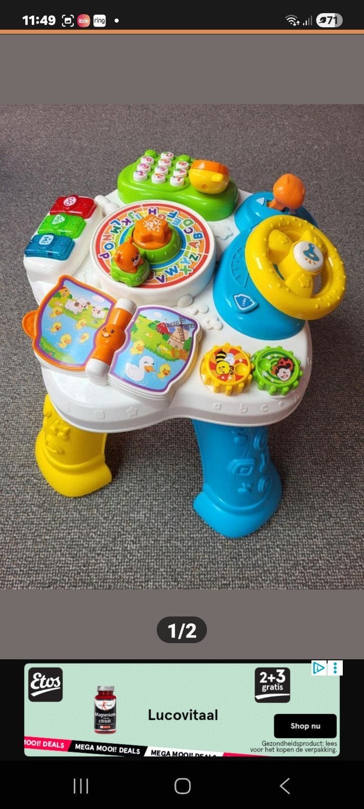 VTech Baby Speeltafel met Geluid en Licht, Ophalen of Verzenden, Zo goed als nieuw, Overige typen, Met licht