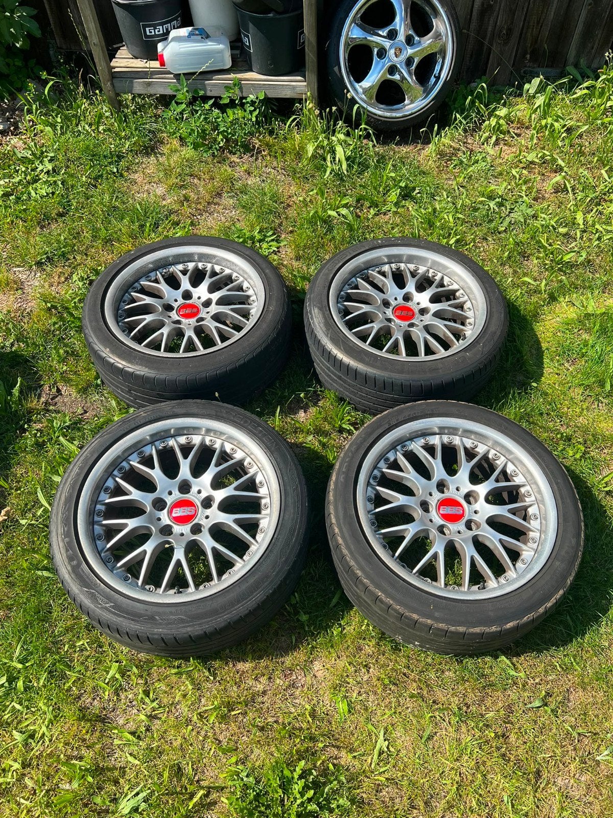 BBS RS740 17 inch velgen met banden, Auto-onderdelen, Ophalen of Verzenden, Gebruikt, 17 inch, Banden en Velgen