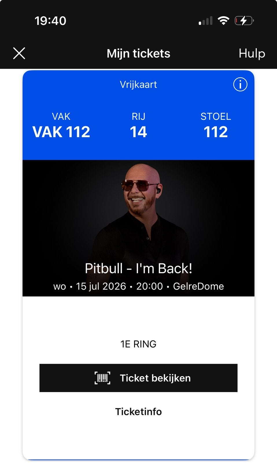 Pitbull I'm back, Tickets en Kaartjes, Concerten | Nederlandstalig, Eén persoon, Februari