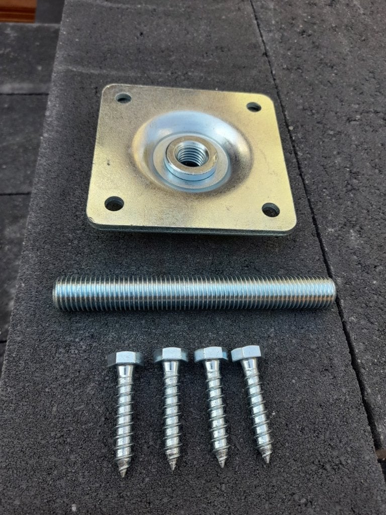 Betonpoer zwart / antraciet met stelplaat (*), Tuin en Terras, Niet ingevuld, Nieuw, Niet ingevuld, Niet ingevuld