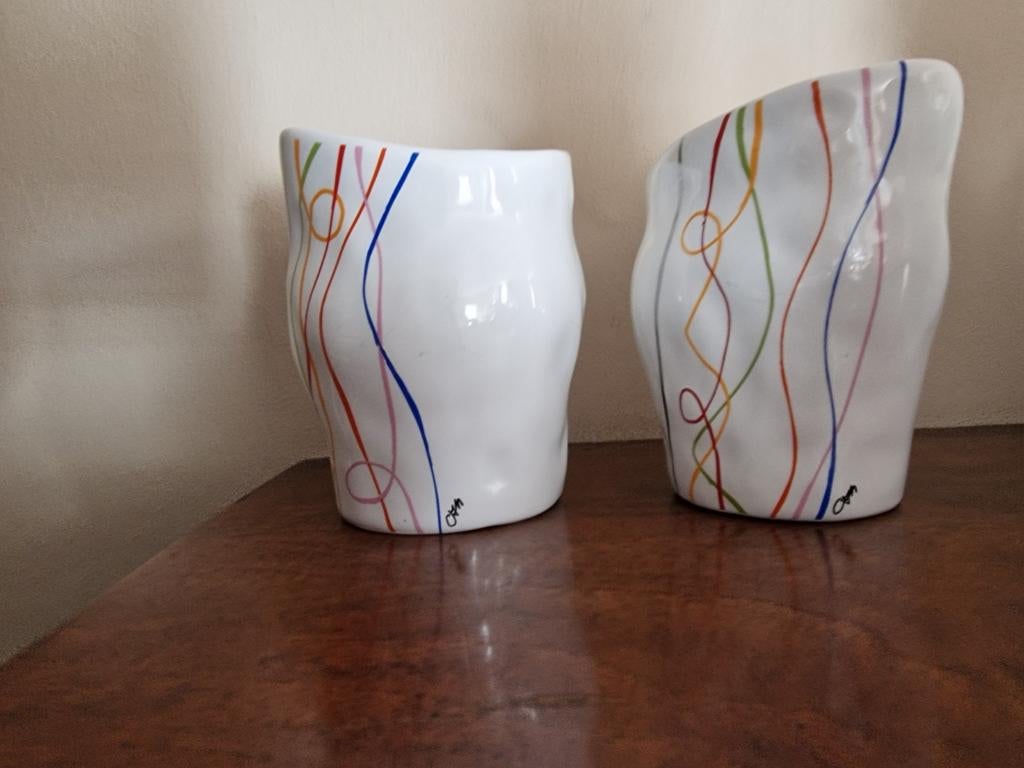 2 potjes - Artihove  / vaasjes, Overige typen, Ophalen of Verzenden, Overige stijlen, Glas