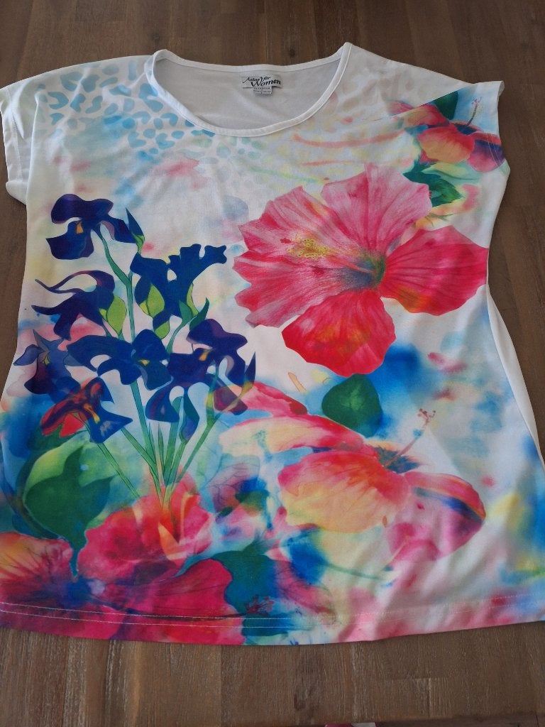 Vrolijke top blouse, merk Atlas for Women, maat 40/42, Kleding | Dames, Maat 38/40 (M), Meerkleurig, Ophalen of Verzenden, Zo goed als nieuw