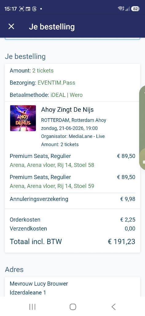 Ahoy zingt Rob de Nijs, Overige artiesten