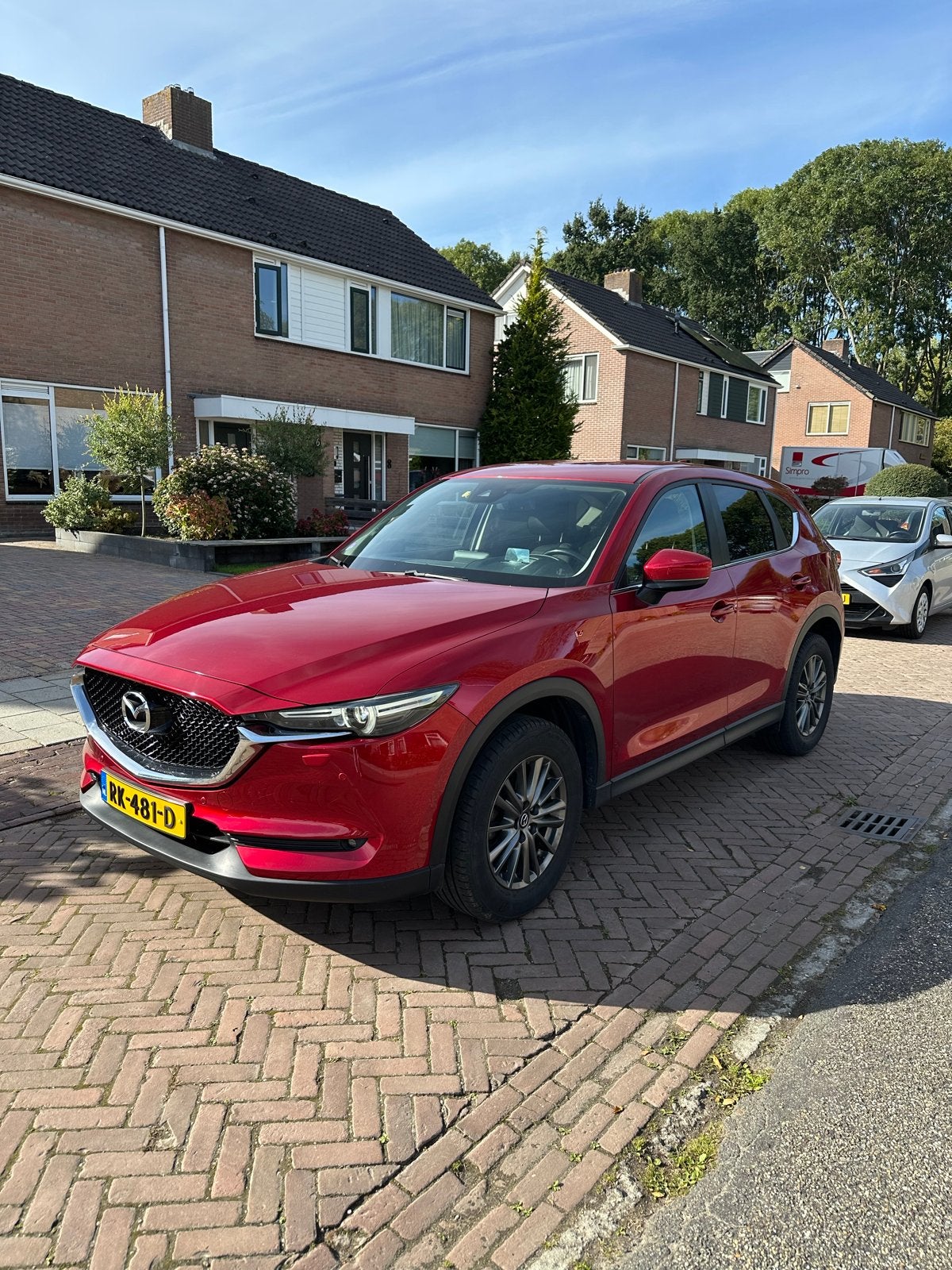 Mazda CX-5 2.0 Skyactiv-g 165pk 2WD Aut 2017 Rood Trekhaak, Auto's, 1998 cc, 164 pk, 4 cilinders, 2000 kg