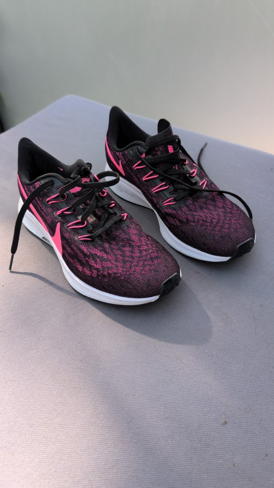 Nike Zoom Pegasus 36 (maat 40,5) zwart/roze sportschoenen, Ophalen of Verzenden, Zo goed als nieuw, Hardlopen, Hardloopschoenen