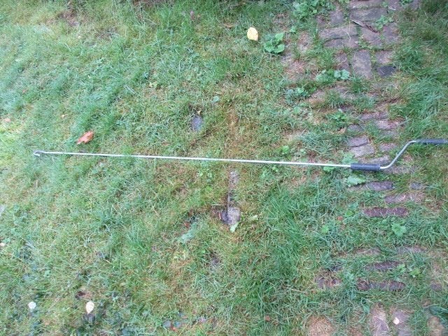 markiezen draaistang met haak, Tuin en Terras, Ophalen, Gebruikt, Overige typen, 250 cm tot 450 cm