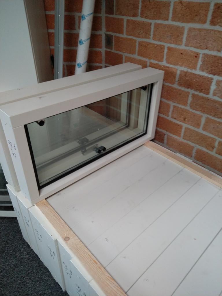 Kozijn met uitzet raam dubbele beglazing, Gevelraam of Ruit, Minder dan 80 cm, Minder dan 80 cm, Nieuw