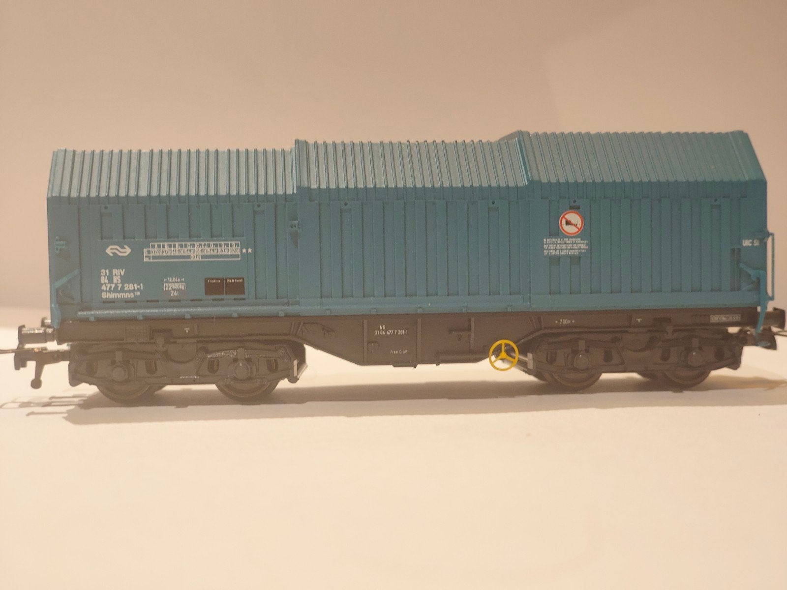 Roco 46516 NS staalwagen telescoopdak zeer goede staat, Hobby en Vrije tijd, Modeltreinen | H0, Gelijkstroom, Wagon, Ophalen of Verzenden