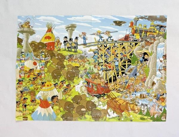 Jumbo Pieces of History Het Wilde Westen 950 Stukjes Puzzel, Verzenden, 500 t/m 1500 stukjes, Zo goed als nieuw, Legpuzzel