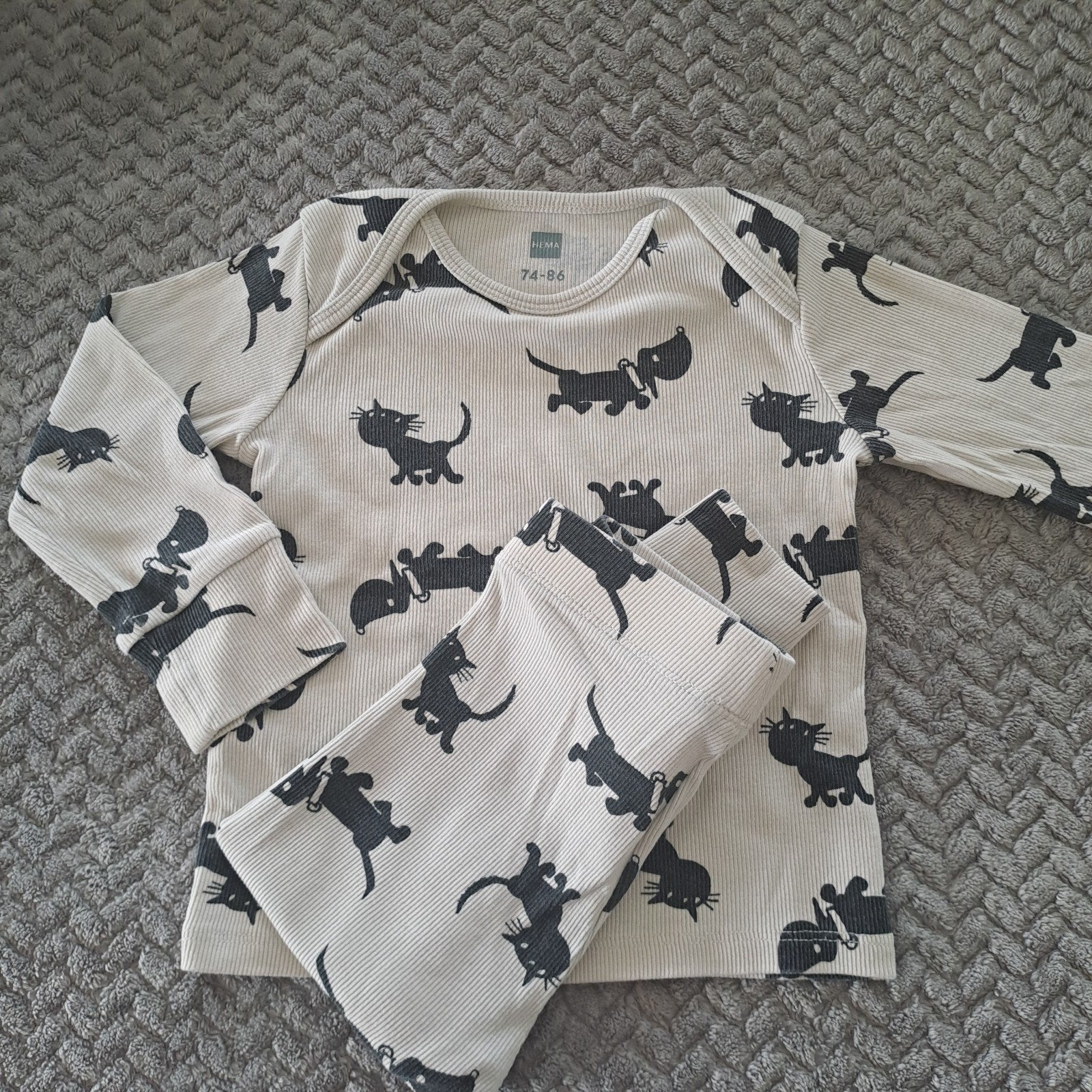 Hema Meegroei Pyjama met Takkie, Maat 74-86, Kinderen en Baby's, Kinderkleding | Overige, Ophalen of Verzenden, Zo goed als nieuw