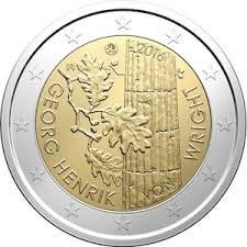 2 Euro Finland 2016 - Georg Henrik von Wright - UNC, Verzenden, Finland, 2 euro, Losse munt