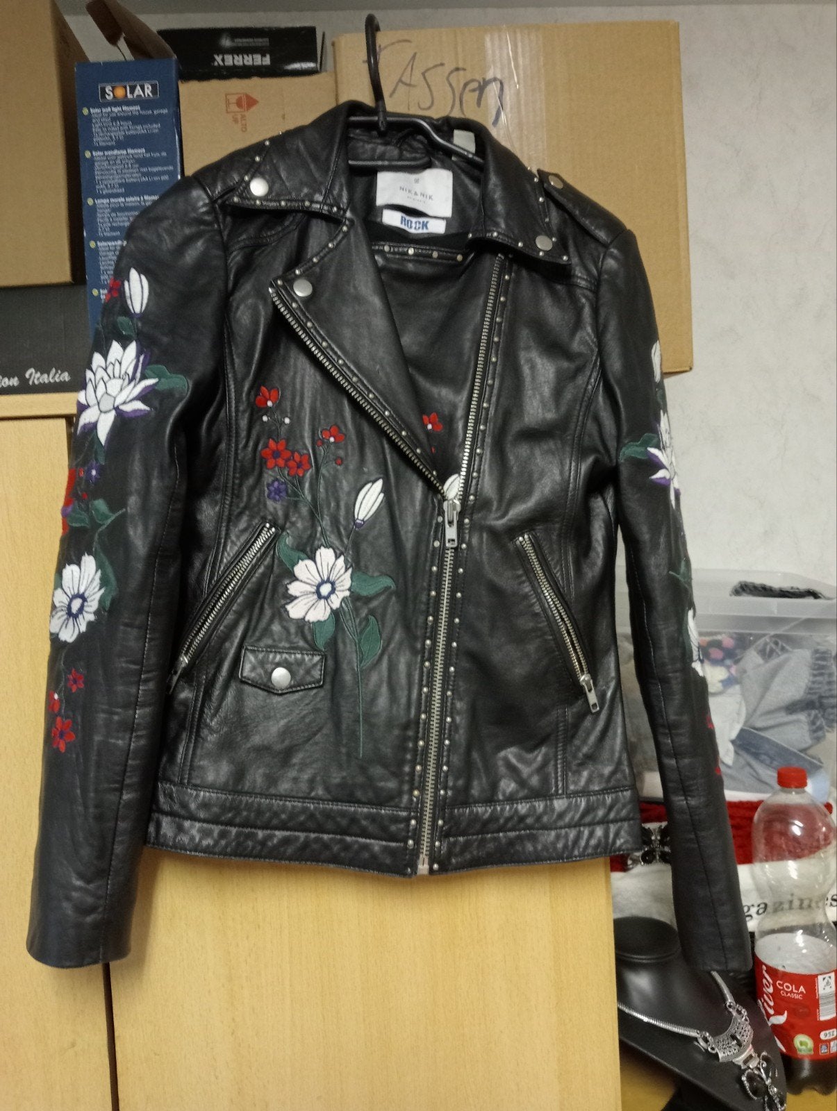 leren Dames jas, Kleding | Dames, Jassen | Zomer, Ophalen of Verzenden, Zo goed als nieuw, Zwart