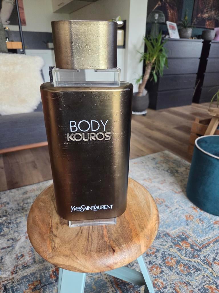 DISPLAY BOTTLE . KOUROS.YSL.hoogte 35 cm., Ophalen, Zo goed als nieuw, Parfumfles