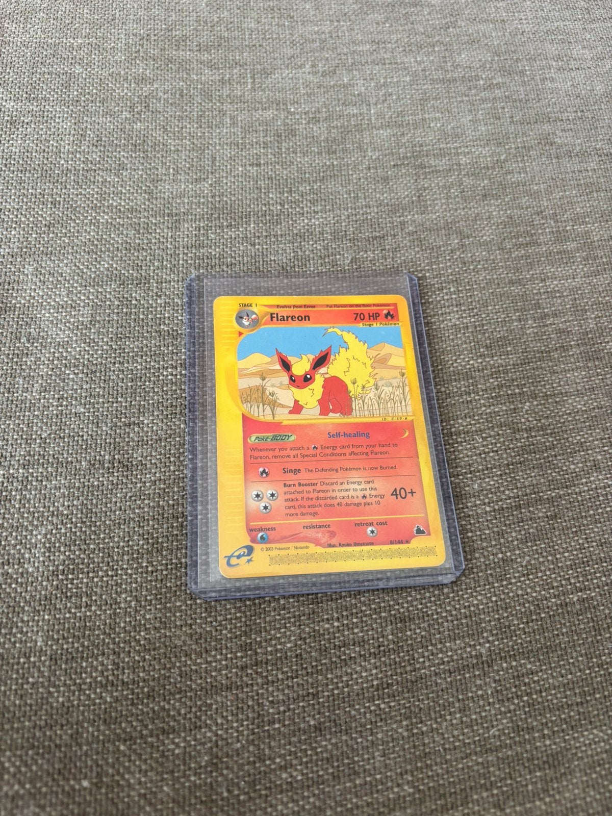 Flareon pokemon  kaart, Avontuur en Actie, 1 speler, Ophalen of Verzenden, Zo goed als nieuw