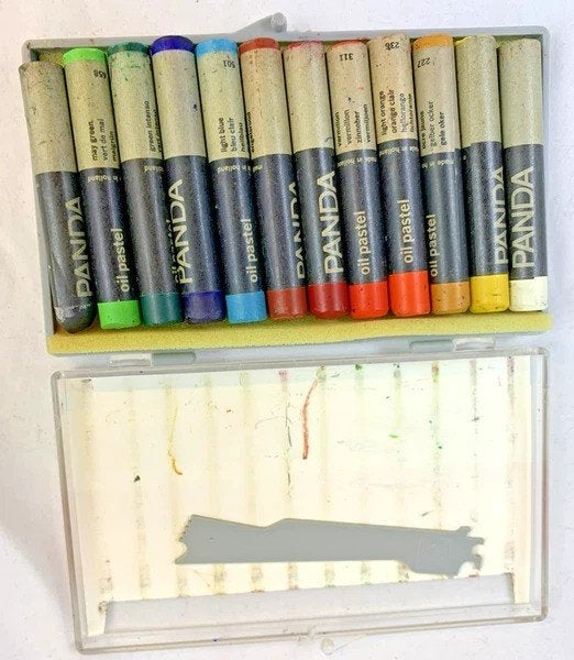 Royal Talens Panda Oliepastels 12 kleuren Apeldoorn vintage, Hobby en Vrije tijd, Coolsingel 104, 3011 AG Rotterdam, Netherlands