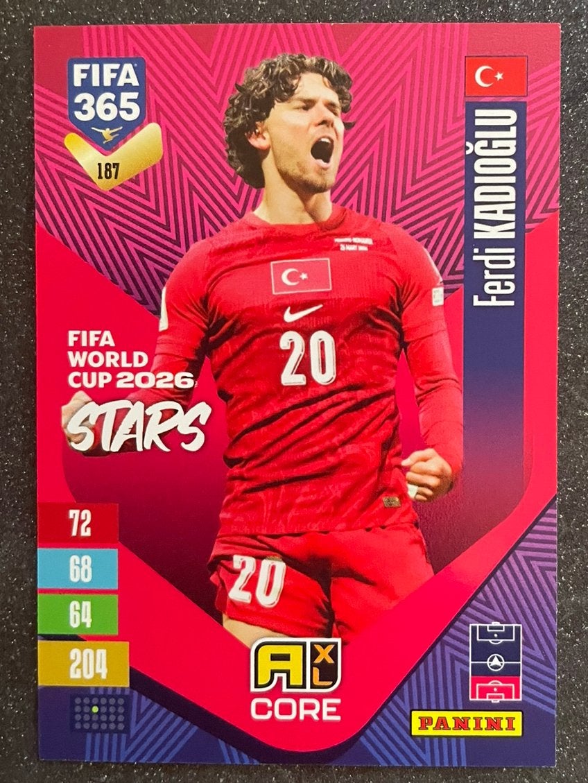 Panini Fifa365 2027  WORLD CUP 2026 STARS  KADIOĞLU TÜRKIYE, Verzenden, Zo goed als nieuw, Plaatje