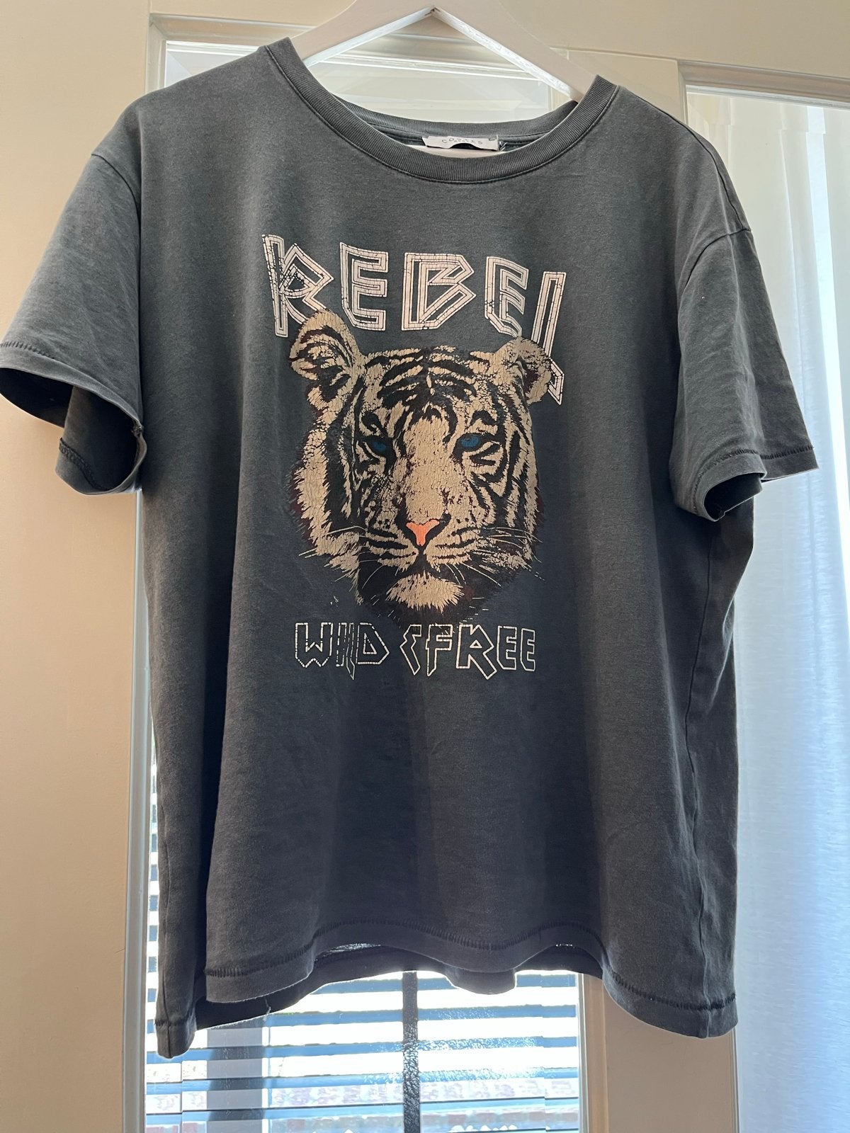 Costes Stoer T-shirt met tijgerprint - Maat XL, Kleding | Dames, Maat 46/48 (XL) of groter, Ophalen of Verzenden, Korte mouw, Grijs