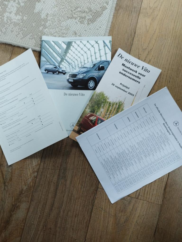 Mercedes-Benz Vito brochure en prijslijst 2003, Zo goed als nieuw, Mercedes-Benz, Mercedes, Ophalen of Verzenden