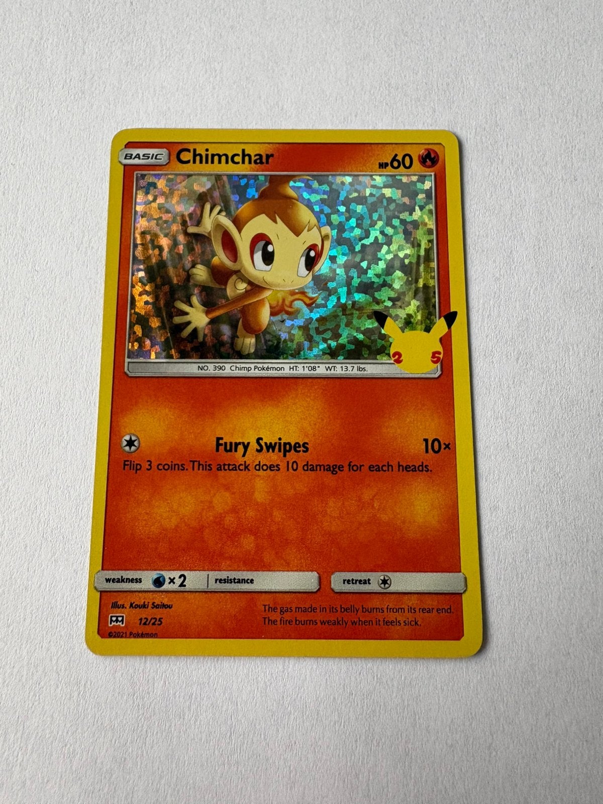 Pokémon kaart Basic Chimchar, Ophalen of Verzenden, Nieuw