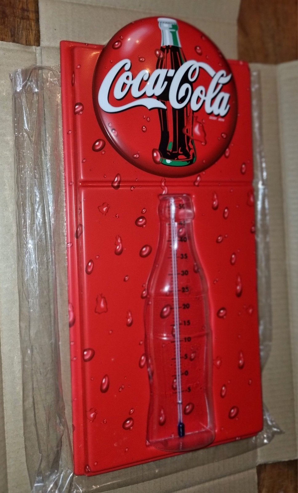 Vintage Coca Cola Thermometer - Decoratief en Functioneel, Verzamelen, Ophalen of Verzenden, Nieuw, Reclamebord