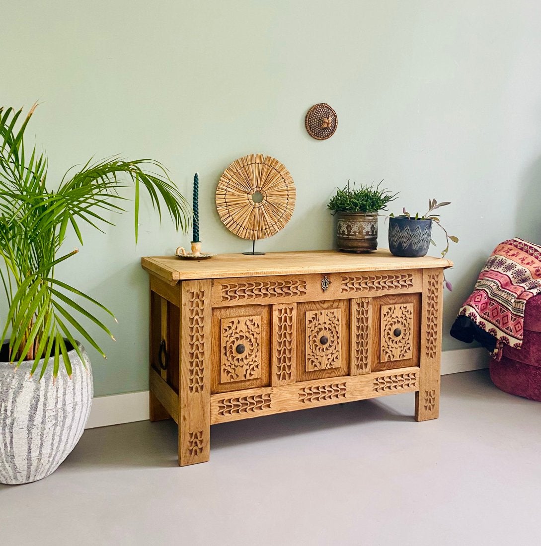 Bohemian ibiza klepbank , kist, kast, tof onder overkapping, Ophalen