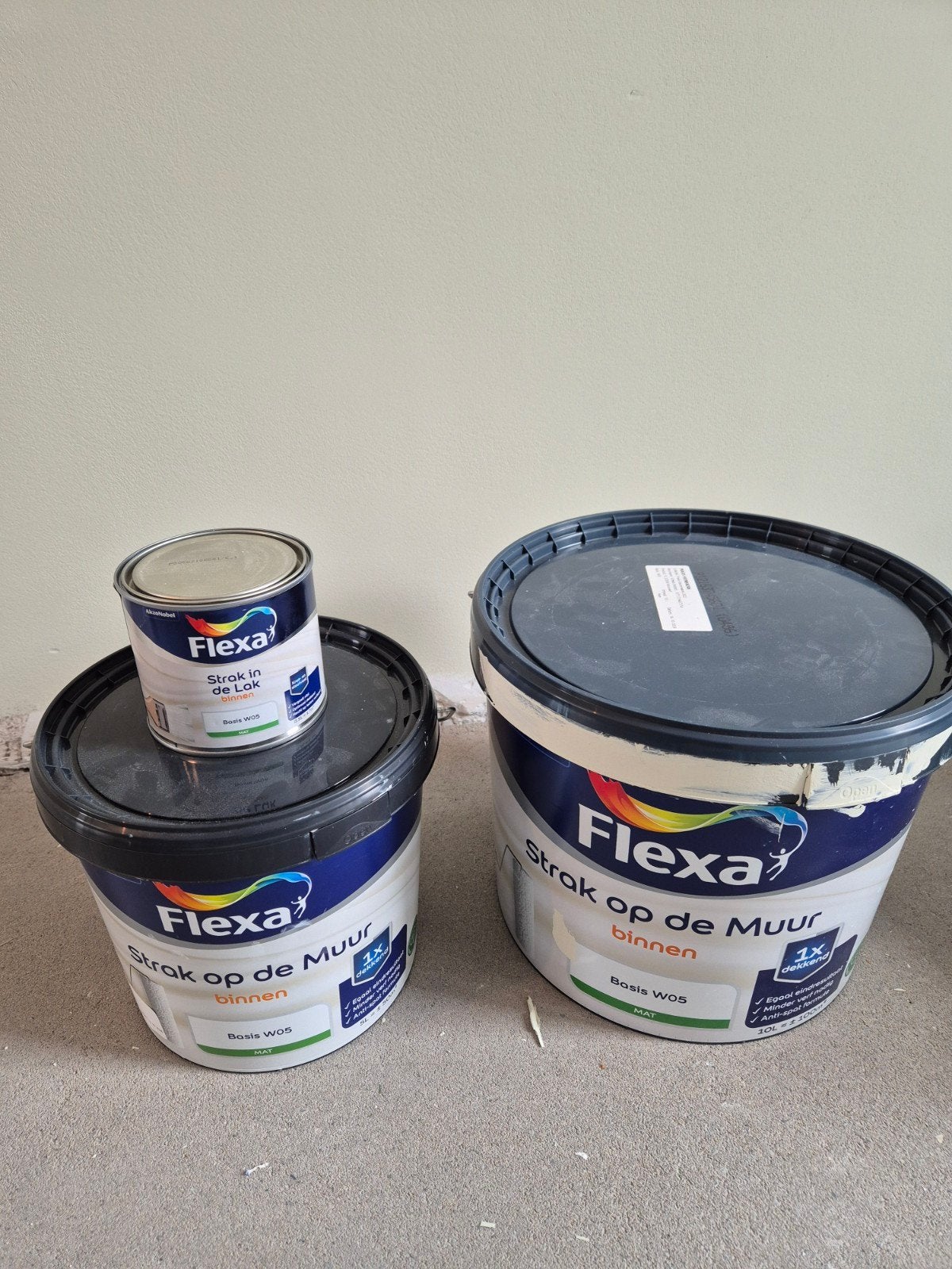 Flexa Strak op de Muur & Lak - Kleur Schelp (Histor), Ophalen, Nieuw, Verf, 10 tot 15 liter