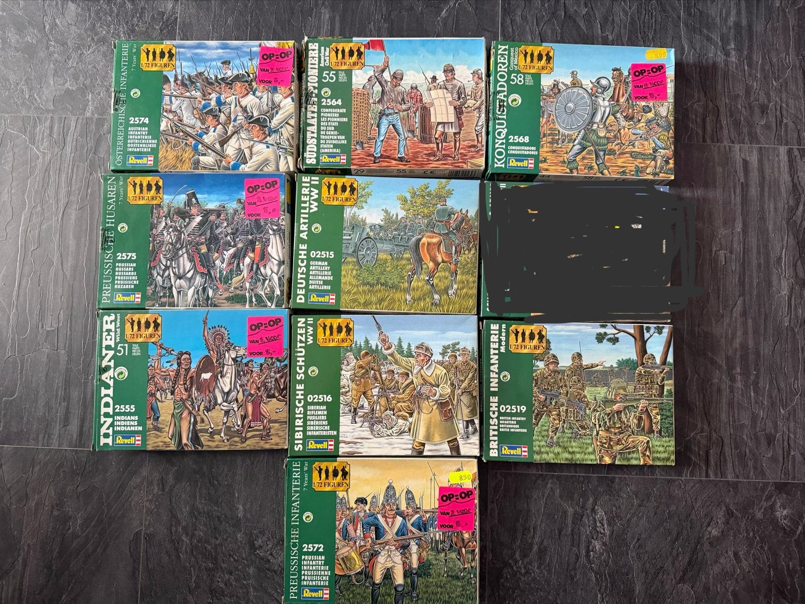 9 Revell Doosjes - Diverse 1/72 Figuren Sets, Ophalen of Verzenden, Nieuw, 1:50 of kleiner, Figuur of Figuren