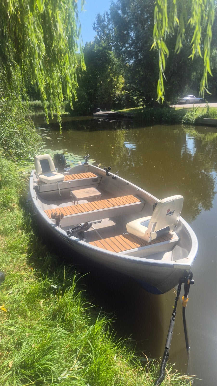 Linder 440 Fishing visboot + Suzuki 6pk 4tkt helemaal compl., Ophalen, Gebruikt