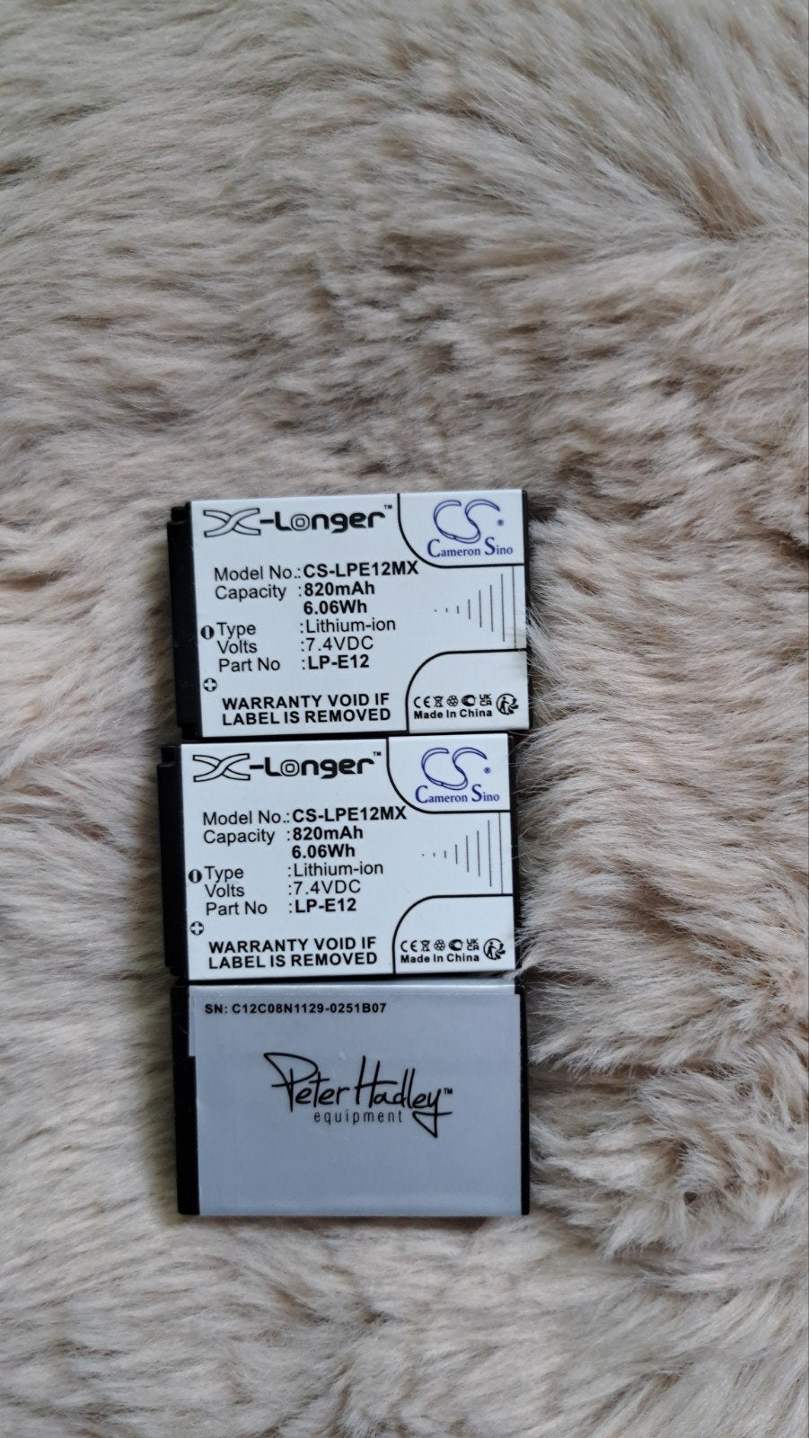 🔋 Set van 3x LP-E12 Accu’s voor Canon EOS M50 / M50 II e.a., Audio, Tv en Foto, Fotografie | Accu's en Batterijen, Overige merken