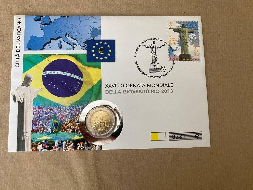 2 € Numisbrief. Vaticaan. 2013., Postzegels en Munten, Ophalen, Vaticaanstad, 2 euro, Losse munt