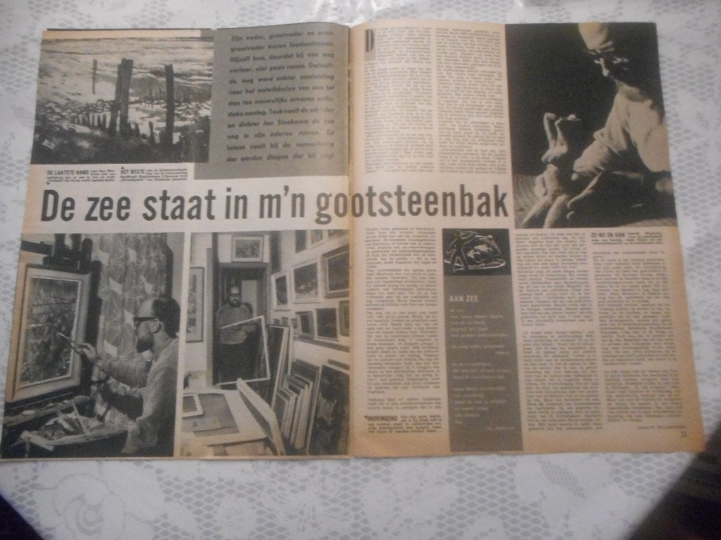 Delfzijl. Jan Sleeboom. Schilder en dichter. 1962., Ophalen of Verzenden, 1960 tot 1980, Nederland, Knipsel(s)