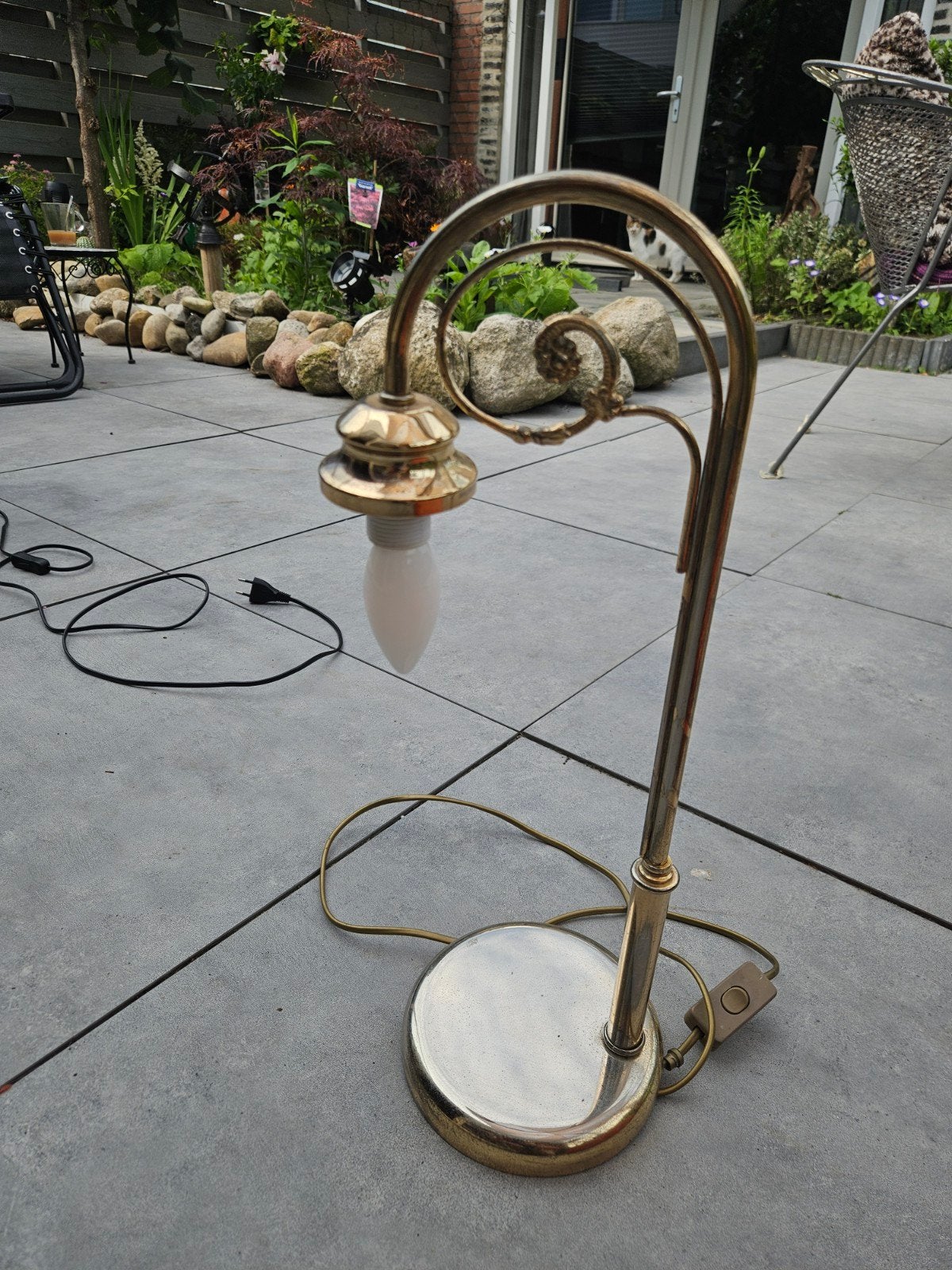 Vintage Messing Tafellamp - Art Nouveau Stijl, Ophalen
