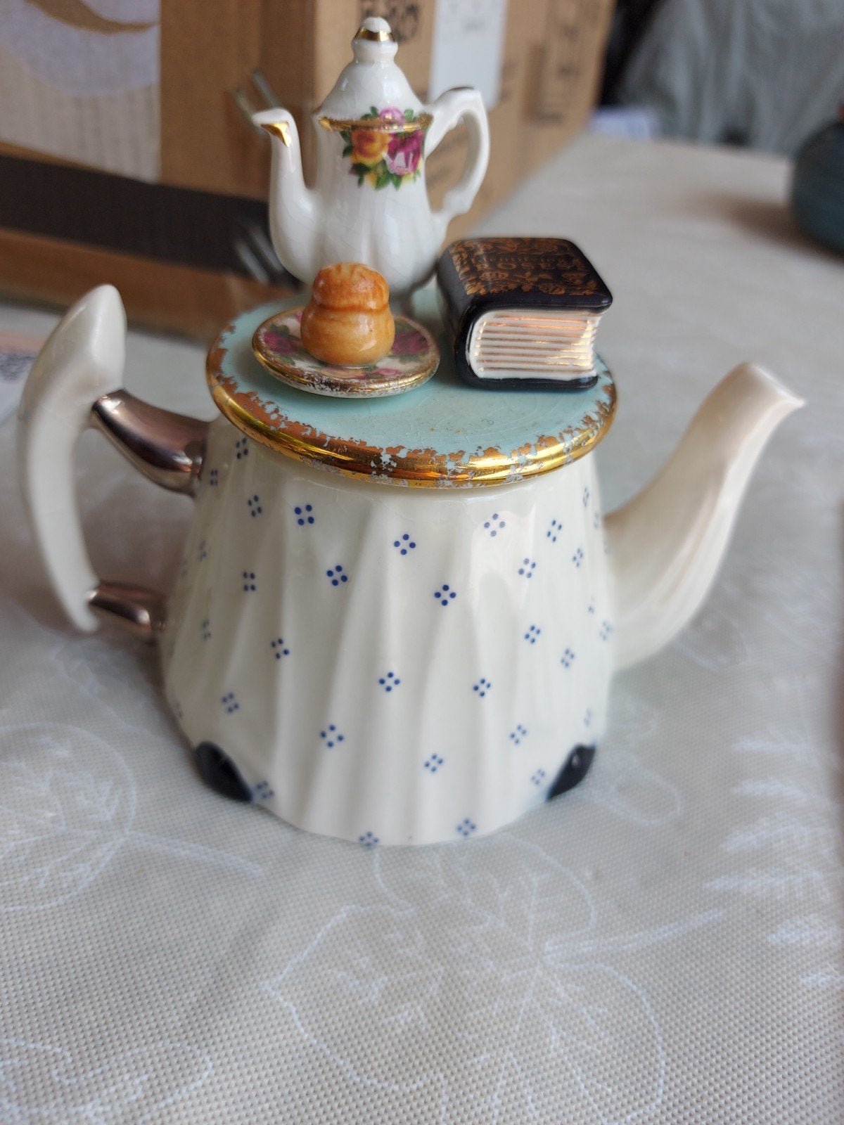 Miniatuur theepot Paul Cardew "silver service"., Ophalen of Verzenden