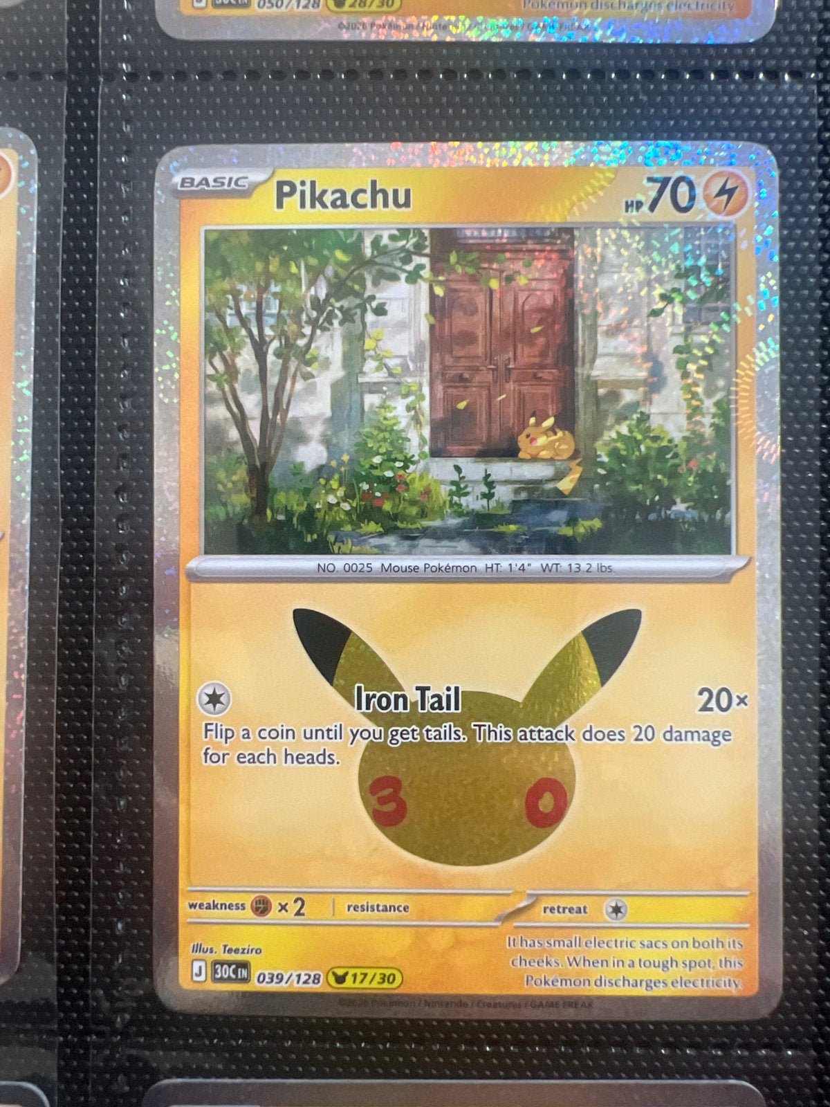 Pikachu 039/128 Pokemon kaart - Celebrations Classic Collect, Hobby en Vrije tijd, Ophalen of Verzenden, Zo goed als nieuw, Losse kaart