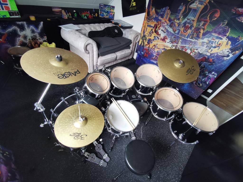 Sonor Force 3005 full maple double bass drumstel, Ophalen of Verzenden