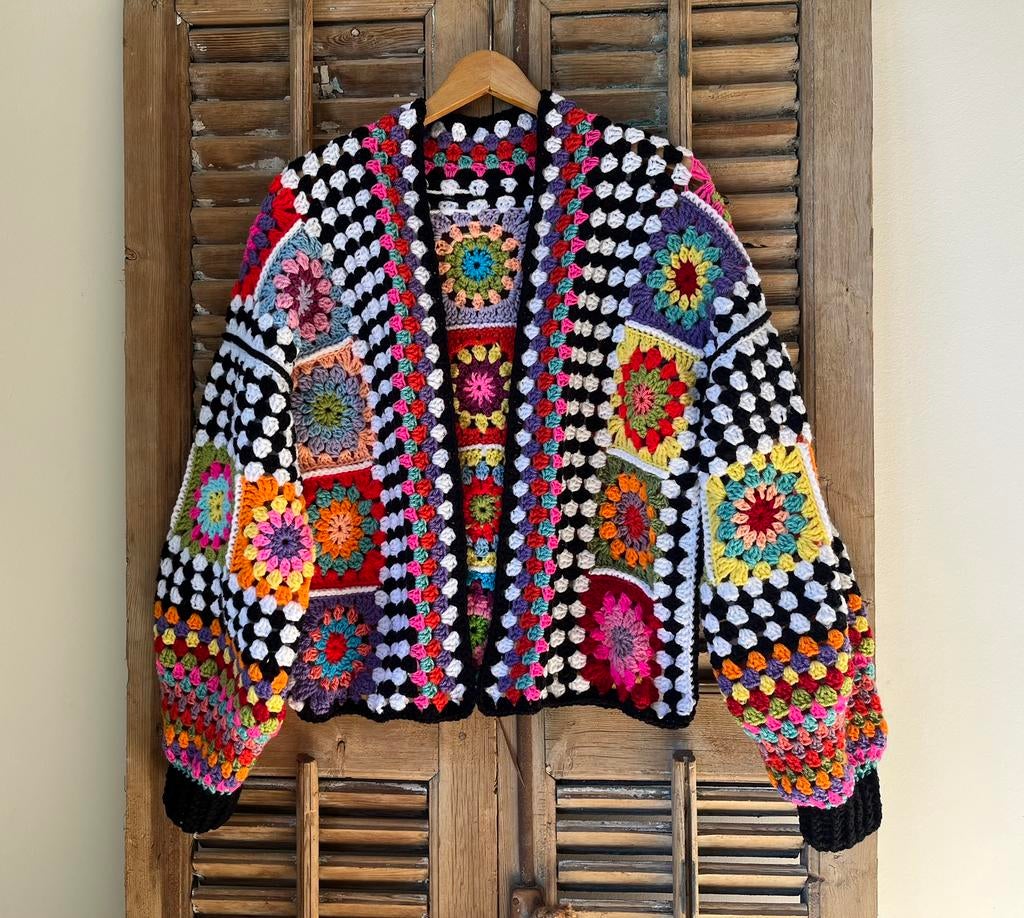 Super gaaf gehaakt Granny Square vest maat L, Ophalen of Verzenden, Nieuw, Maat 42/44 (L), Overige kleuren