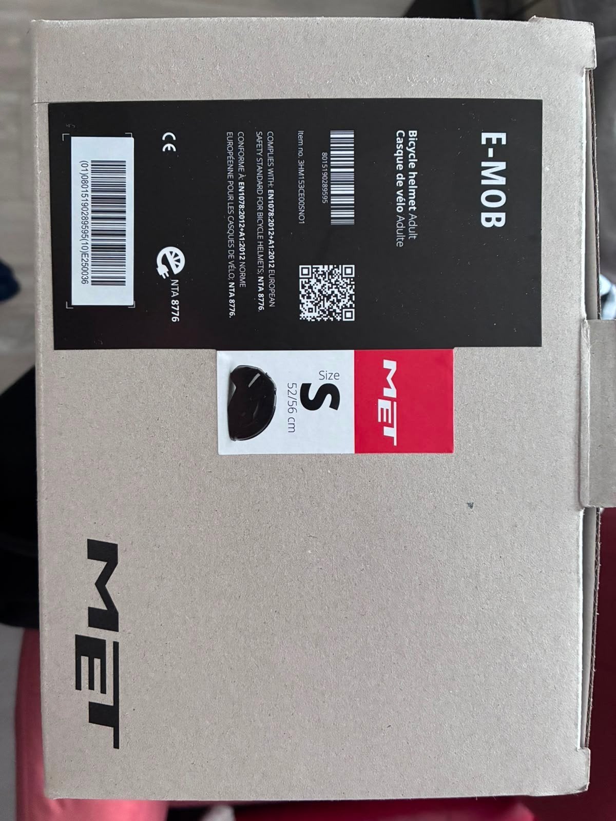 MET E-MOB Fietshelm - Maat S (52-56 cm) - Nieuw, Nieuw, MET, Heer of Dame, Ophalen
