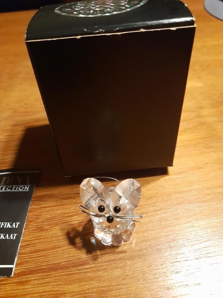 Mini muis van Oostenrijks kristal Goldina art collection, Verzamelen, Beelden en Beeldjes, Ophalen of Verzenden, Nieuw, Dier
