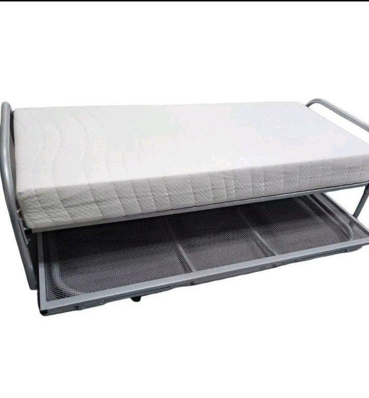 metalen Dubbel Divan onderschuifbed, Ophalen of Verzenden, Eenpersoons, 90 cm