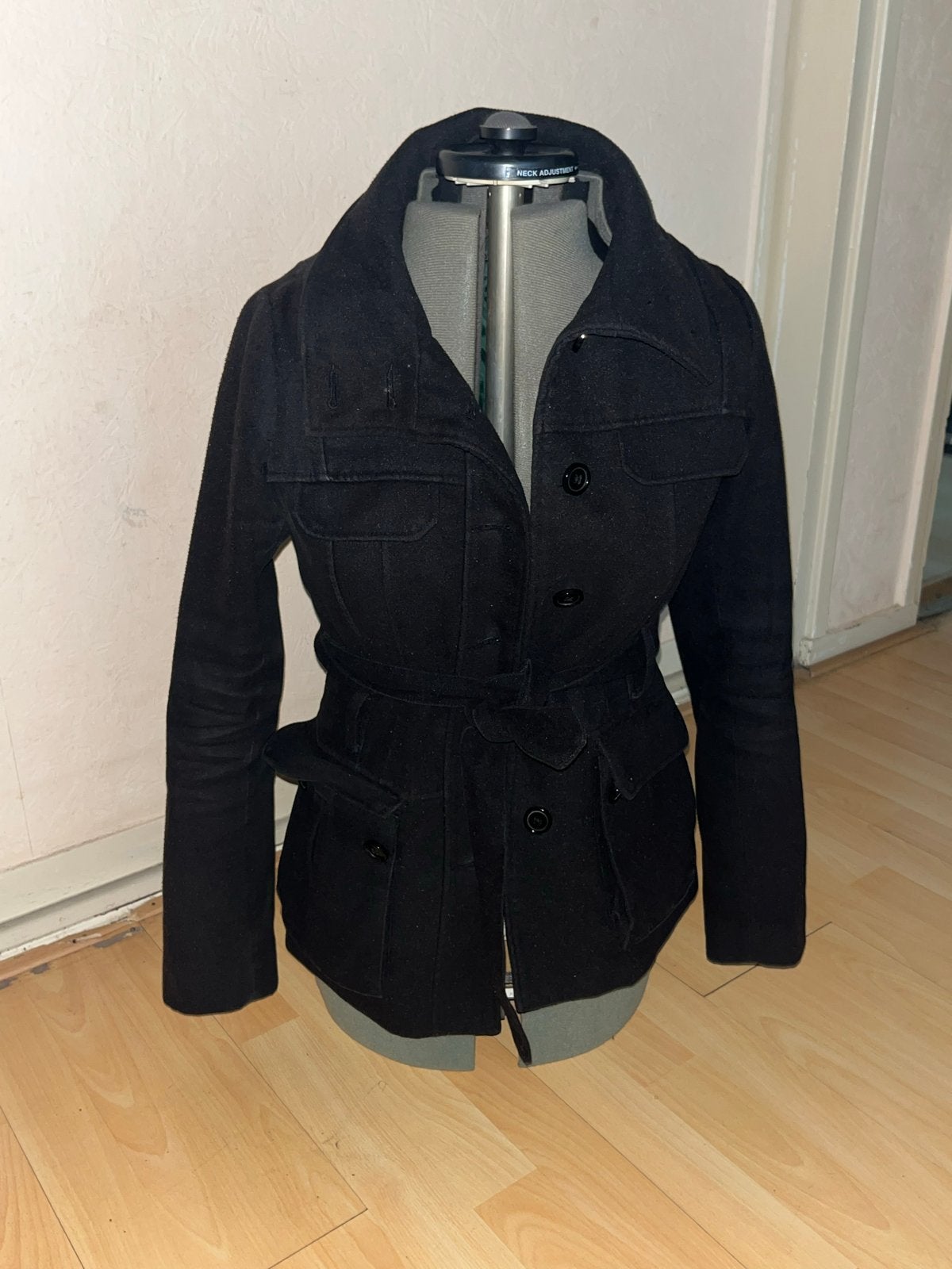 Zwart Herfst jas  H&M Maat 38, Ophalen of Verzenden, Gedragen, Maat 38/40 (M), Zwart