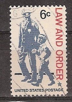 USA, Law and Order, 1968., Ophalen of Verzenden, Gestempeld, Noord-Amerika