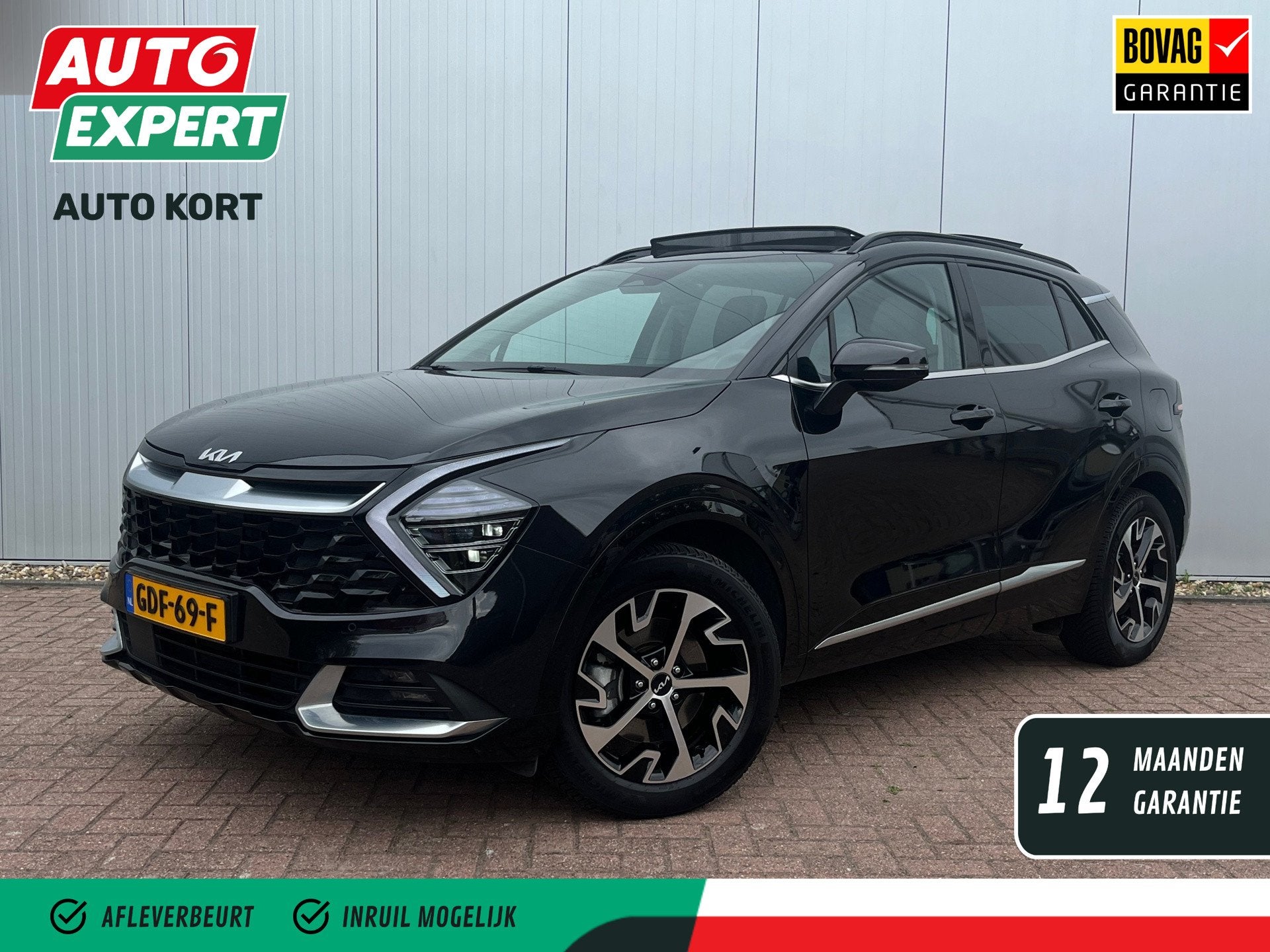 Kia SPORTAGE 1.6 T-GDi Hybrid DynamicPlusLine | Schuif-/kant, Auto's, Gebruikt, 4 cilinders, Zwart, Origineel Nederlands